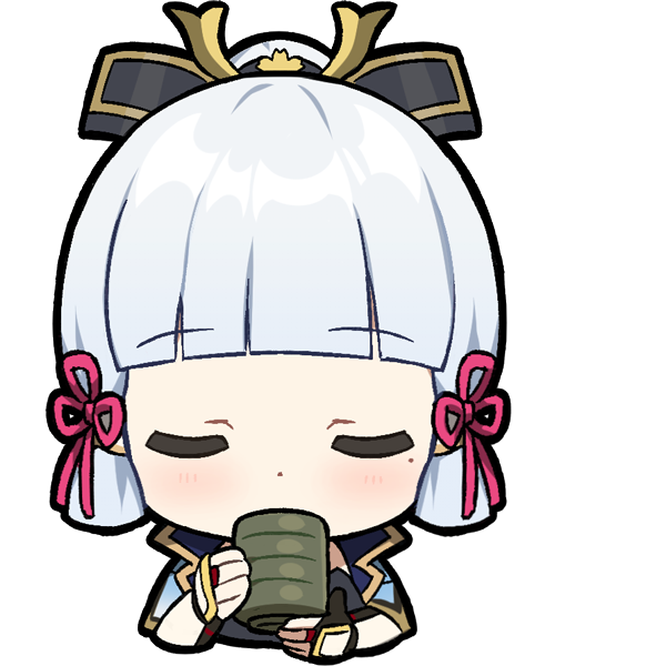 神里綾華「お茶を飲む」